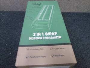 lot 48 image: 2 in 1 Bamboo Wrap Dispenser Organi...