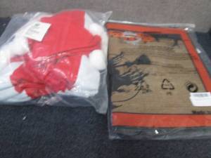 lot 50 image: 12pk Santa Hats, Halloween Mat...