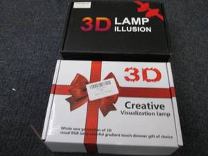 lot 61 image: 2 each 3D Lamps...