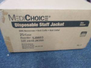 lot 152 image: Case of 25 Disposable Staff Jacket ...