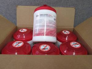 lot 191 image: Case of 12- 160 Canisters PDI Sani-...