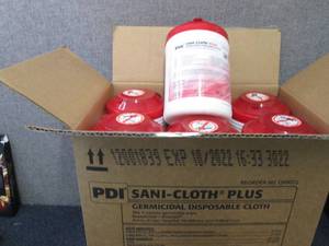 lot 192 image: Case of 12- 160 Canisters PDI Sani-...
