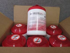 lot 197 image: Case of 12- 160 Canisters PDI Sani-...