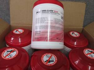 lot 200 image: Case of 12- 160 Canisters PDI Sani-...