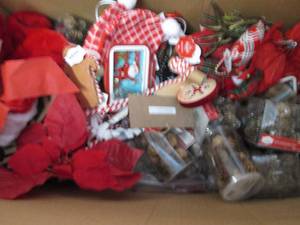 lot 224 image: Box of Christmas Overstock Items...