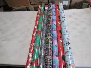 lot 235 image: 7 Rolls Christmas Wrapping Paper...