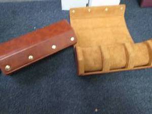 lot 251 image: 2 Leather 3 Place Watch Holders...