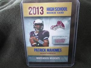 lot 257 image: Custom Print Patrick Mahomes Card...