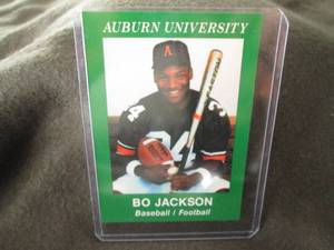 lot 260 image: Custom Print Bo Jackson Card...