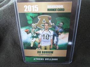 lot 262 image: Custom Print Joe Burrow Card...