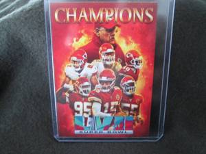 lot 265 image: Custom Print  KC Chiefs Card...