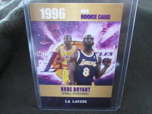 lot 274 image: Custom Print Kobe Bryant Card...