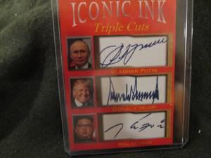 lot 276 image: Custom Print  World Leaders Card...