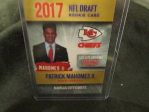lot 281 image: Custom Print Patrick Mahomes Card...