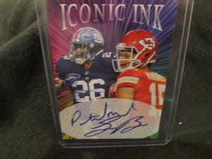 lot 282 image: Custom Print Patrick MahomesSaquon...