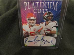 lot 287 image: Custom Print Patrick MahomesTom Br...