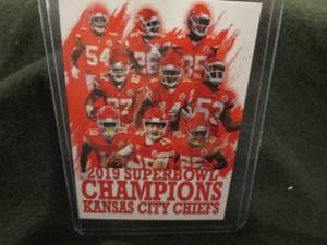 lot 291 image: Custom Print  KC Chiefs Card...