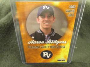 lot 295 image: Custom Print  Aaron Rodgers Card...