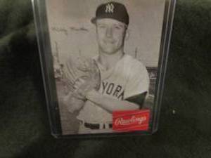 lot 296 image: Custom Print Mickey Mantle Card...