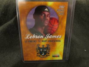 lot 307 image: Custom Print LeBron James Card...