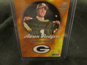 lot 312 image: Custom Print  Aaron Rodgers Card...