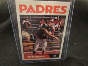 lot 320 image: Custom Print Tom Brady Card...