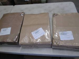 lot 346 image: 3- 100 pks 52 lb Kraft Paper Bags...