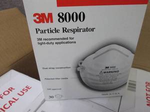 lot 372 image: 3M 8000 Particle Respirator Case of...