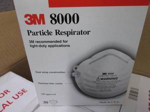 lot 373 image: 3M 8000 Particle Respirator Case of...