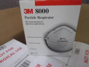 lot 375 image: 3M 8000 Particle Respirator Case of...
