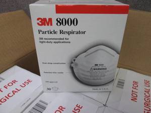 lot 376 image: 3M 8000 Particle Respirator Case of...