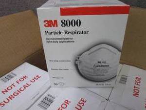 lot 378 image: 3M 8000 Particle Respirator Case of...