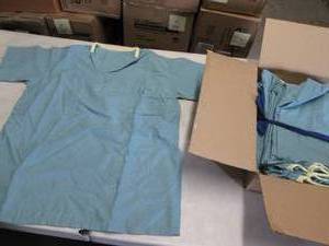 lot 432 image: Box of 12 Small Vneck Scrub Tops...