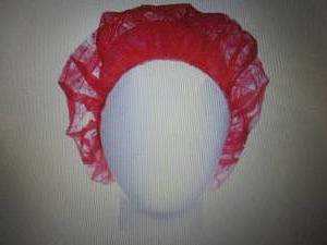 lot 445 image: Case of Bouffant Caps Red, Box, L,...