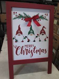 lot 461 image: Gnome Easel Sign Dcor...