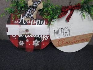 lot 472 image: 2 Holiday Circle Signs...