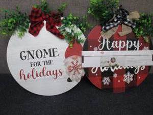 lot 473 image: 2 Holiday Circle Signs...