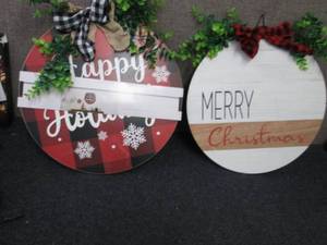 lot 474 image: 2 Holiday Circle Signs...