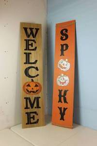 2 Large Outdoor Halloween signs - New