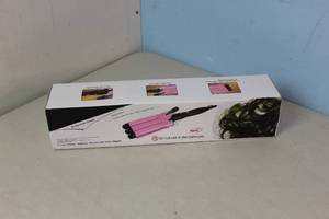3 Barrel Curling Iron Hair Crimper , TOP4EVER 25mm (1) Professional Hair Curling Wand with Two Temperature Control, Fast Heating Portable Crimpers for Waving Hair (Pink)