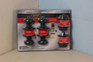Defiant Hartford Matte Black Single Cylinder Keyed Entry Project Pack Combo Pack $54.97 MSRP Model #BGX9L1BD - New