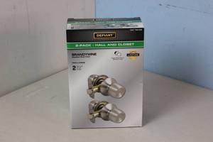 Defiant Brandywine Stainless Steel HallCloset Door Knob (2-Pack) Model #T8630BXCD2 - New
