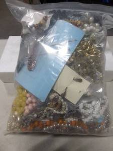 Bulk Lot Of Assorted Costume Jewelry (In 2 Gallon Storage Bag More Than 10 Lbs.)