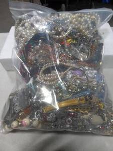 Bulk Lot Of Assorted Costume Jewelry (In 2 Gallon Storage Bag More Than 10 Lbs.)