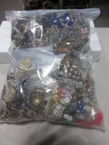 Bulk Lot Of Assorted Costume Jewelry (In 2 Gallon Storage Bag More Than 10 Lbs.)