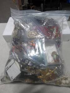 Bulk Lot Of Assorted Costume Jewelry (In 2 Gallon Storage Bag More Than 10 Lbs.)