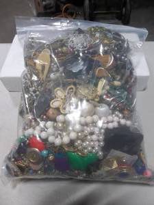 Bulk Lot Of Assorted Costume Jewelry (In 2 Gallon Storage Bag More Than 10 Lbs.)
