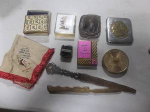 Vintage Compacts, Letter Openers, Cig Case, Pill Box, Coin Purse & More