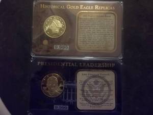 Historical Gold Eagle & Presidential Leadership Gold JFK Replicas