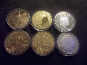 6-Gold Or Silver Comemmorative 1 Oz Replicas